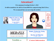 Tablet Screenshot of med-fly.com